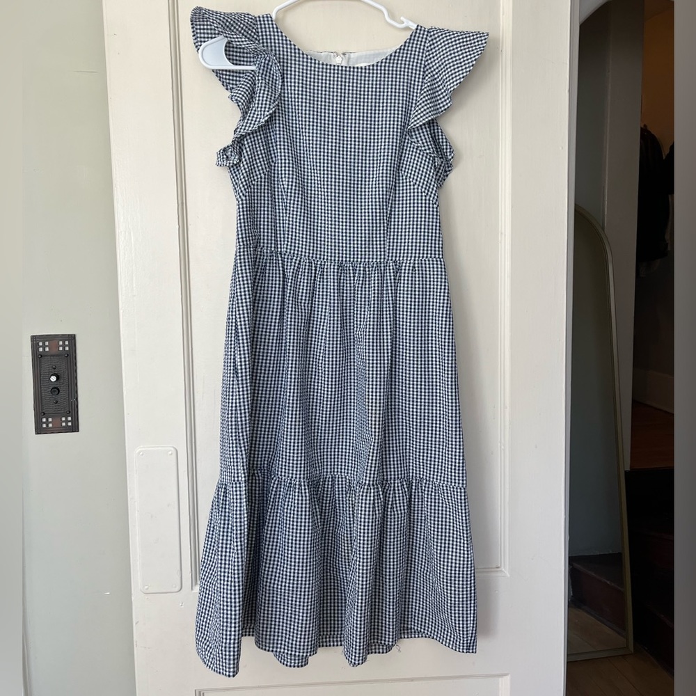 Gingham midi dress